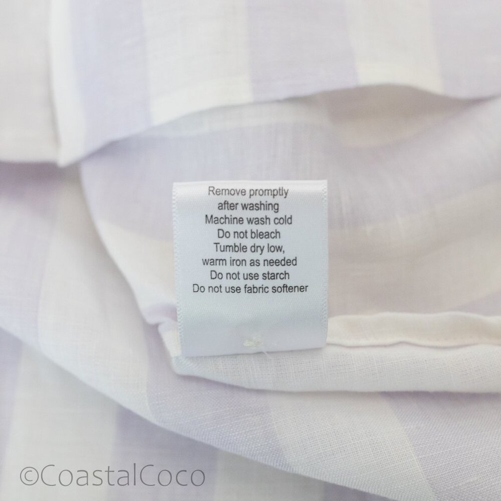 Hinson Wu Larissa Size S Oversize 100% Linen Striped Cabana Beach Resort Coastal - Picture 7 of 12